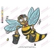 Bee Holder Honey Embroidery Design